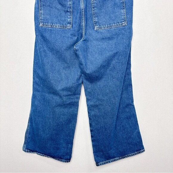 Zara Womens 8 Cropped Wide Leg Button Jeans - Picture 13 of 14